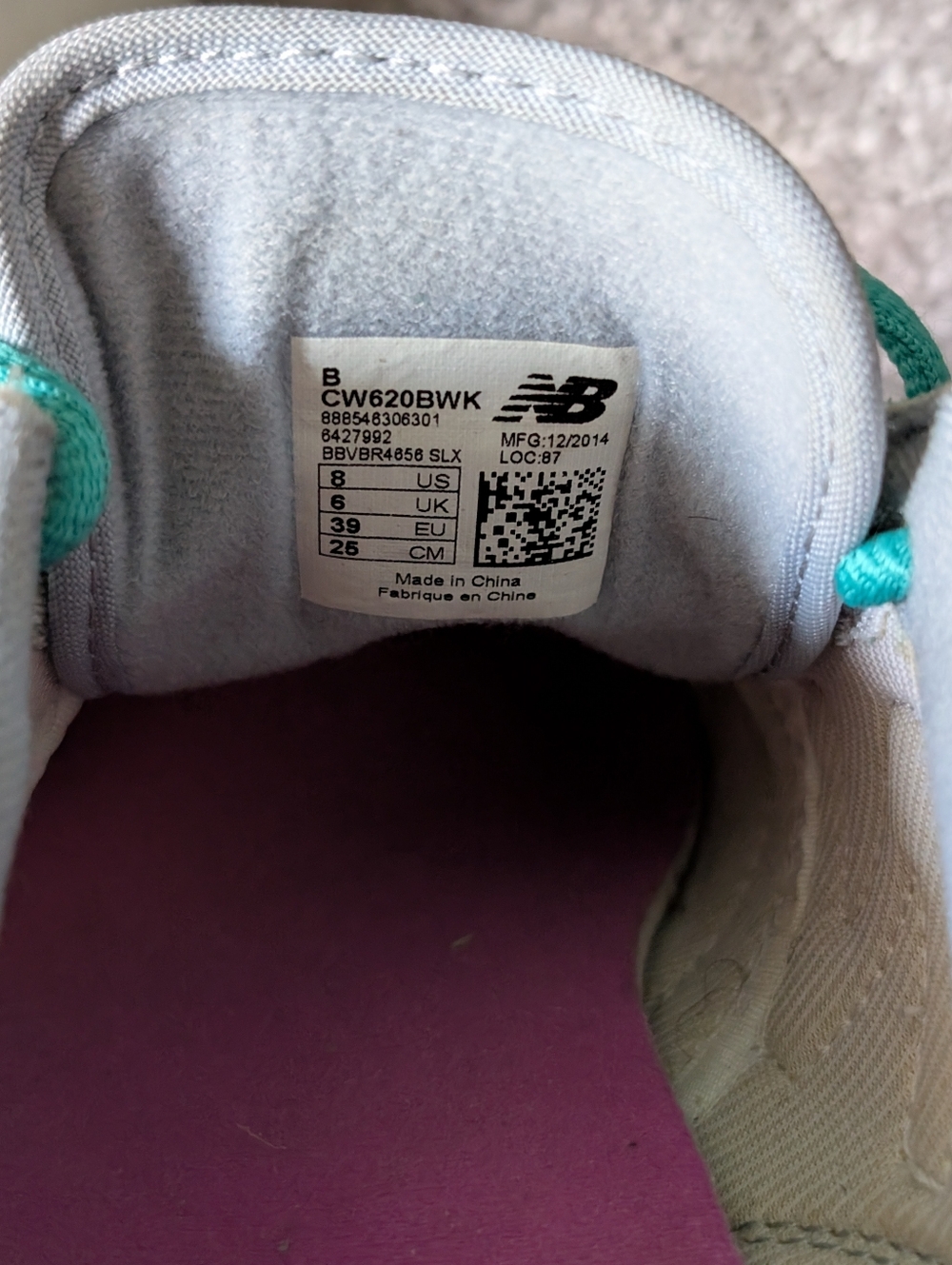 New Balance Teal & Gray Women's Sneakers with Lime Accent - Picture 5 of 7